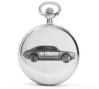 GIFTSFORALL Toyo Carina 1970's ref348 3D Pewter Effect Car Design on a Polished Silver case Men's Gift Quartz Pocket Watch fob