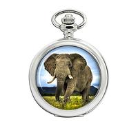 Giftshop UK African Elephant Full Hunter Pocket Watch