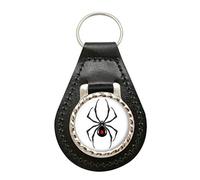 Giftshop UK Black Widow Spider Leather Key Fob