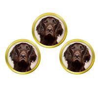 Giftshop UK Flat-Coated Retriever Golf Ball Markers