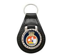 Giftshop UK HMS Bristol, Royal Navy Leather Key Fob