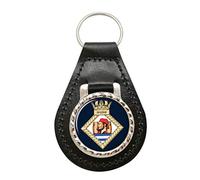 Giftshop UK HMS Sultan, Royal Navy Leather Key Fob