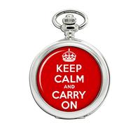 Giftshop UK Keep Calm and Carry On Full Hunter Pocket Watch