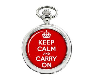 Giftshop UK Keep Calm and Carry On Full Hunter Pocket Watch