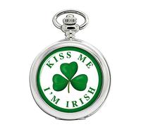 Giftshop UK Kiss Me, I'm Irish Full Hunter Pocket Watch