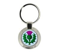 Giftshop UK Scottish Thistle Metal Key Ring