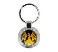 Giftshop UK Silver Key Ring with image of Phoenix