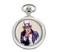 Giftshop UK Uncle Sam Full Hunter Pocket Watch