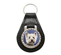 Giftshop UK West Highland White Terrier Leather Key Fob