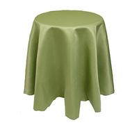 GiftsScotland Plain Round Scalloped Edge Circular Tablecloth 173cm Diameter 68" Apple Green FREE UK POSTAGE