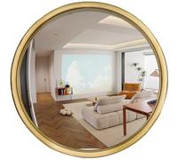 GIFTTROVE 12" Gold Round Convex Mirror, Small Circle Wall Mirror with Thick Metal Framed, Round Decorative Wall Mirrors for Bathroom, Vanity