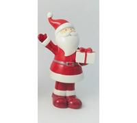 Giftware Trading Ceramic Santa Holding Present Christmas Ornaments - 4 Sizes (Large- 17cm)