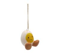 Giftware Trading Ceramic Smiley Egg Hanging Easter Decoration Ornament - Spring Home Décor Tree/Basket Hanging Gift
