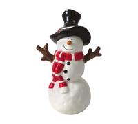 Giftware Trading Ceramic Standing Snowman With Carrot Nose Christmas Ornaments - 3 Sizes (Large 18cms)