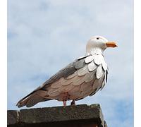 Garden Ornaments Outdoor - Metal Seagull Sculpture Home Decor For Garden, Garden Decorations & Pond Ornaments, Metal Garden Statues Outdoor, Seagull - H39cm x W14cm x D28cm