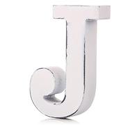 Giftwarez Vintage Wooden Letter J White