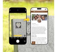 giftwaves Personalized QR Code Memorial Plaque for Cemetery Headstone - Scannable Link to Online Memorial Webpage, Collect Photos, Messages & Memories - Custom Bereavement Gift for Loss of Loved One