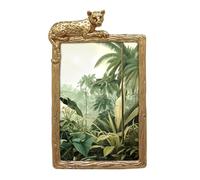 GIFTY GIFTY Leopard Photo Frame / 4x6 in | for Vertical Display on Tabletops | Perfect for Home Decor, Wedding, Graduation, Or Any Milestone Photos (Gold)
