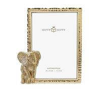 GIFTY GIFTY Modern Elephant Gold Picture Frame 4x6 inch for Tabletop Display Perfect for Home Decor Wedding Vacation Graduation Milestone Photo
