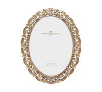 GIFTY GIFTY Victorian Oval Photo Frame / 6x8 In | For Vertical Display on Tabletops | Perfect for Home Decor, Wedding, Vacation, Graduation, Or Any Milestone Photos (Gold)