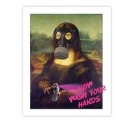 Giftzie Funny Bathroom Wall Art - Now Wash Your Hands - Funny Bathroom Decor, Cool Restroom Signs Pictures Unframed Poster 8x10 Inch Fun Picture Guest Wall Decor