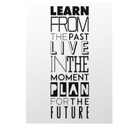 Giftzie Motivational Wall Decor - Learn Live Plan - Inspirational Wall Art for Men, Office Decorations for Work Women, Home Living Room Positive Affirmations Unframed Poster 8x10 Inch Picture