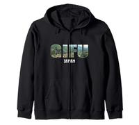 Gifu Japan Gifu City Established Vintage Design Zip Hoodie