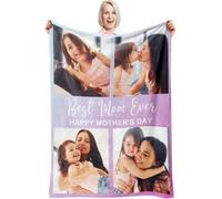 GifXify Custom Blanket with Picture - Customised Blankets with Photos & Text - Personalised Flannel Fleece Throw Blankets - Customisable Gift for Birthday, Christmas (Mother's Day 01)