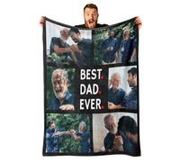 GifXify Custom Blanket with Picture - Customised Blankets with Photos & Text - Personalised Flannel Fleece Throw Blankets - Customisable Gift for Birthday, Christmas (Father's Day 05)
