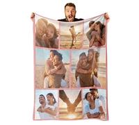 GifXify Custom Blanket with Picture - Customised Blankets with Photos & Text - Personalised Flannel Fleece Throw Blankets - Customisable Gift for Birthday, Christmas (8 Photos)