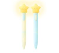 gifyym 2 x Ladies Light Up Stationery Ballpoint Pen | Twist Gel Ink Pens for Artists, Teachers, Educators, Journaling, Study, Crafts, Planning, Sketching, School, Home,