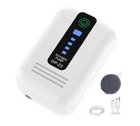 gifyym Aquarium Air Pump - Rechargeable Adjustable Aerator | Portable Bubbler 3 Modes Fish Tank | USB External Pond Sištema Hydroponic Peşca Battery 2600 mAh Complete Kit Stone Tube