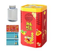 gifyym Bubble Machine Pyrotechnics - Rechargeable Sound Blower | 36 Holes Automatic Generator Pumps | Realistic Effect LED Portable New Year Christmas