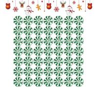 gifyym Christmas Cane Buttons - 50 Pieces Round Sewing Buttons Replacement | Resin 4 Holes Jacket Buttons | for Women Home Repair and Project