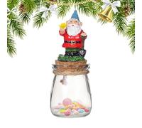 gifyym Christmas Jars with Lids - Creative Festive Gnome, Jar for Snacks Food and Candy | For Office Nuts Chocolate Christmas Decorations Home Table School Snack Adults
