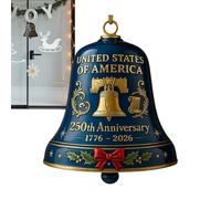 gifyym Decorative Bell - US 250th Christmas Bell, Bell for Christmas, Perfect for Front Door, Garden Path, Christmas Tree, Fireplace, Park & Festive Occasions
