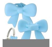 gifyym Decorative Headphones | 3D Silicone Bow Shape Support - 2-Piece Headphone Attachment - For Streaming Studying Work Travel Commuting and For