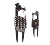 gifyym Golf Pitch Mark Repair Tool - Multifunctional Alloy Divot Tool with Ball Marker - Lightweight Accessories with Beer Opener for Players Teenagers Beginners to Advanced Users