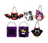 gifyym Halloween Candy Bags - 6 Pieces Felt Bags Trick or Treat Favourites Party | Storage Supplies Packaging Filling - School Fall Students