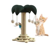 gifyym Indoor Cat Scratching Post Sisal Top Scratching Post Rolling Ball Turnstile Climbing Toy for Large Cats at Home