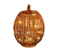 gifyym Led Pumpkin Lights - mercurys Glass Pumpkin Light | Glass Pumpkins Autumn Halloween Decorations Battery Operated Centerpiece Event | Lighted Glass Pumpkin with Timer Set of 3 mercurys Glass