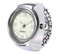 gifyym Montre Bague - Montre Anneau Cercle De Doigt - Horloge-bracelet Créative Élastique Ronde | Mini Horloge Pour Doigt, Bijou Créatif Et Tendance Unisex Pour Soirée, Cadeau, Fête Ou Vacances