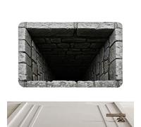 gifyym Optical Illusion Mat - Velvet Half Circle for Door | Floor Decoration 3D Effect Visual Trap for Birthday, Halloween, New Year | Entrance, Living Room, Bedroom, Interior Style, Party Atmosphere