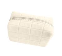 gifyym Pencil Case - Cosmetic Velvet Storage Bag | Organizer with Zipper | Large Capacity Solid Color Case with Zip | Pretty for Students, Teens and Adults, White., Se référer au descriptif