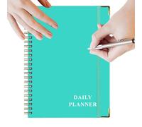 gifyym Planner Notebook 2025, Daily Organiser Notebook | Spiral Bound Organiser Daily Planner Book, Agenda 2025 Diary for Students, Businessmen, Women, Men, Children, Adults
