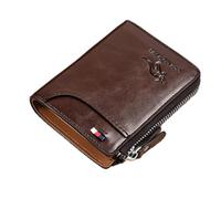 gifyym Protected - Slim Bifold | Real Lather Card Holder | Zip Lock - Men's - Anti-Theft - Wallet Multifunctional Driving Licence Card Holder Coin Purse, brown, see description, See description