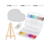 gifyym Puffy Paint 3D Paint Canvas Sponge Set | Popcorn Texture Pen | Diyy Bubble Art Supplies for Kids Beginners | Oil Water Media on Boards for Painter