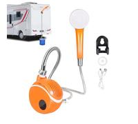 gifyym Rechargeable Camping Shower - Lithium Battery, Intelligent LED Display Waterproof Pump, Pocket Size Outdoor Hiking | RV Car Pet Washing Portable Handheld Sprayer For Travel Beach Survival Use