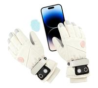 gifyym Rechargeable Thermal Gloves - Unisex Electric Warmers with Touch Screen and 3 Temperature Levels | Lightweight Design Skiing Cycling Camping, Autonomy 3-4 Hours, Black