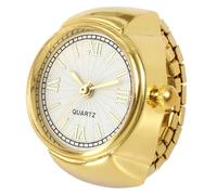 gifyym Ring Watch - Finger Circle Ring Watch - Creative Elastic Round Wrist Clock | Mini Finger Clock, Creative Fashion Jewellery Unisex for Party, Gift, Party or Holiday, gold, Large inner frame